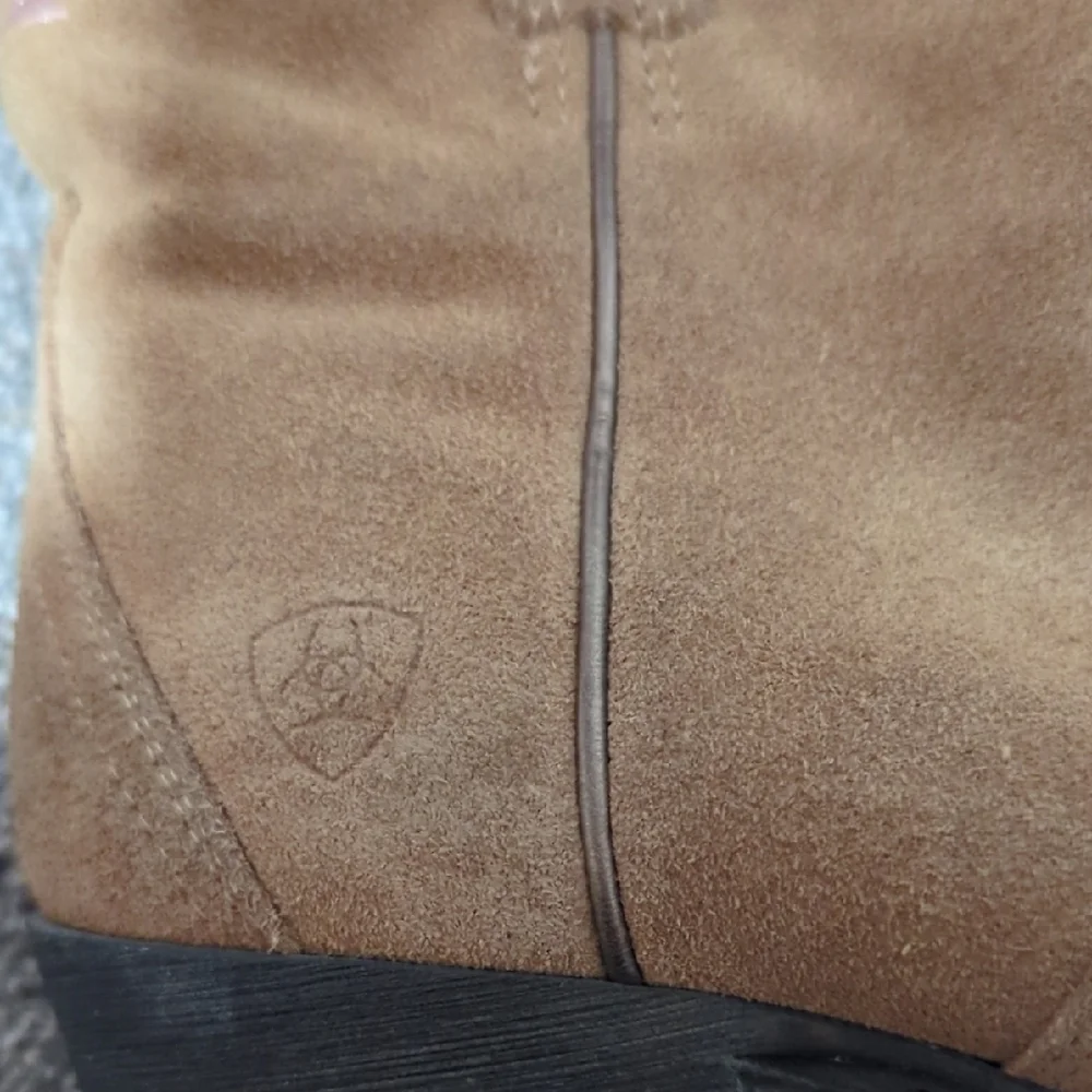 Ariat Brown Suede Ankle Booties - Picture 3 of 4